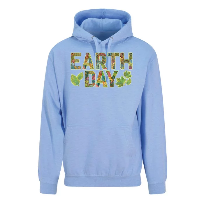 Decorative Pattern Letters Earth Day Unisex Surf Hoodie