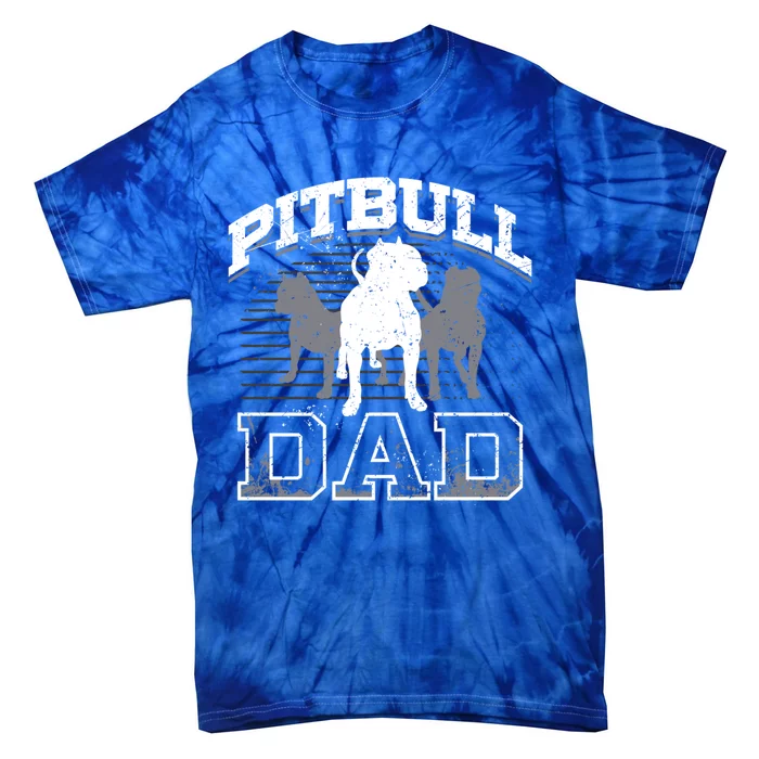 Dad Pitbull Lover Dog Owner Father Day Gift Meaningful Gift Tie-Dye T-Shirt