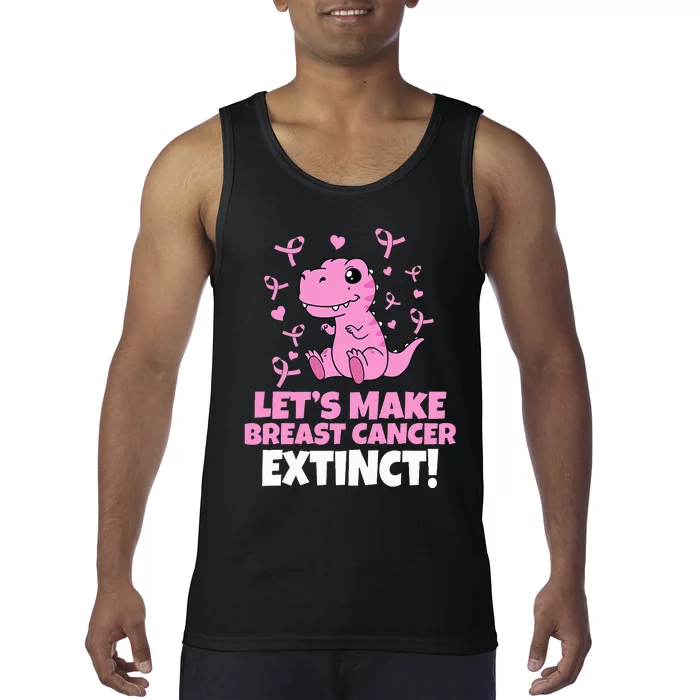 Dino Pink Let's Make Breast Cancer Extinct Tank Top