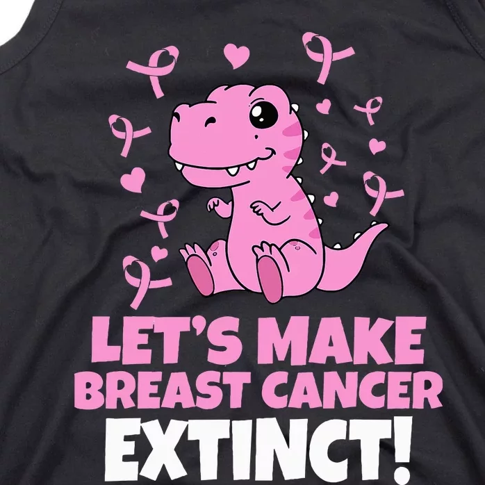 Dino Pink Let's Make Breast Cancer Extinct Tank Top