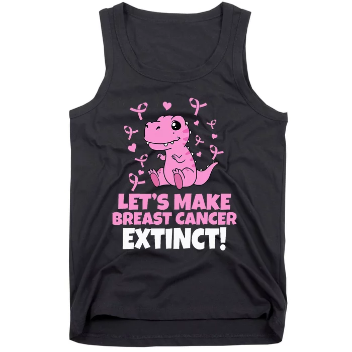 Dino Pink Let's Make Breast Cancer Extinct Tank Top