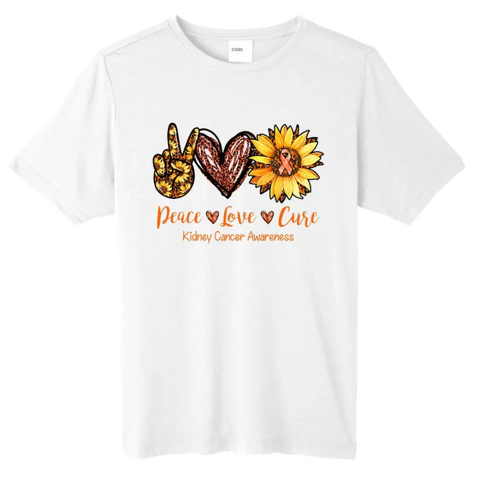 Daisy Peace Love Cure Kidney Cancer Awareness Gift ChromaSoft Performance T-Shirt