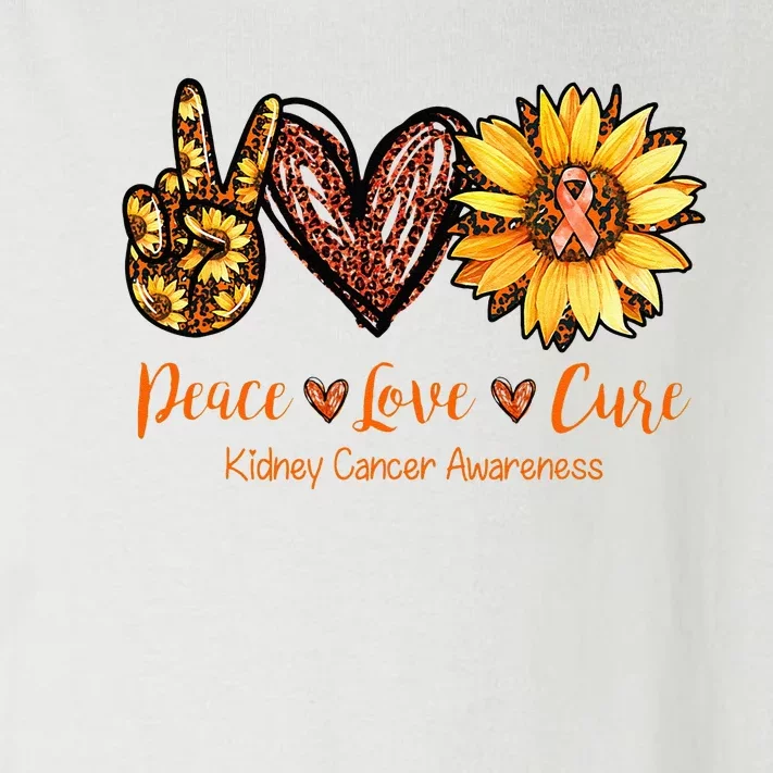 Daisy Peace Love Cure Kidney Cancer Awareness Gift Toddler Long Sleeve Shirt