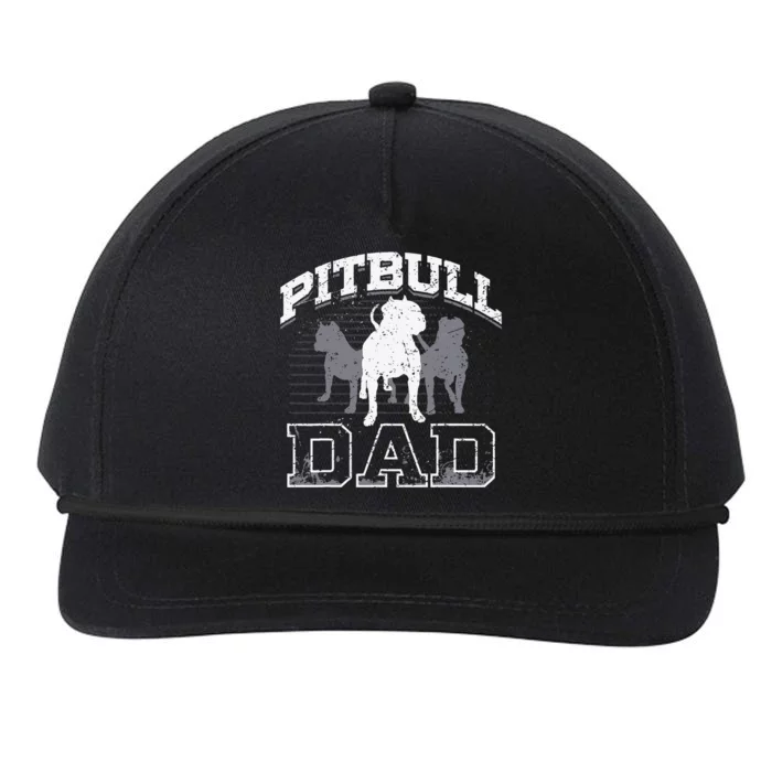 Dad Pitbull Lover Dog Owner Father Day Gift Snapback Five-Panel Rope Hat