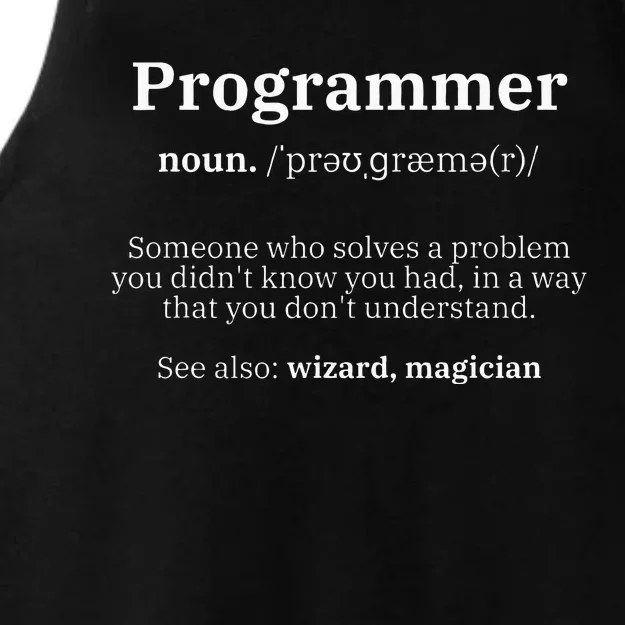 Definition Programmer Meaning Computer Science & Coding Ladies Tri-Blend Wicking Tank