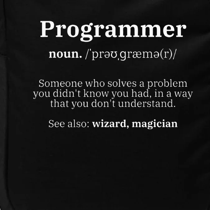 Definition Programmer Meaning Computer Science & Coding Impact Tech Backpack