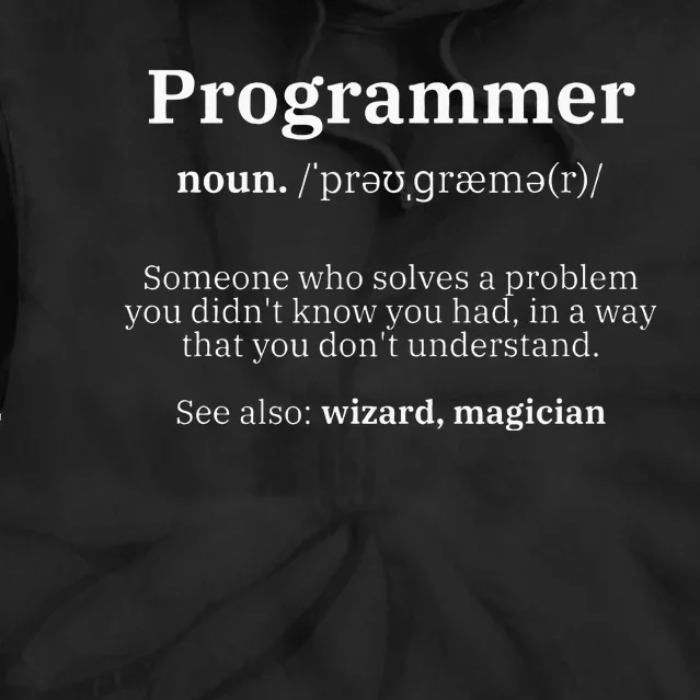 Definition Programmer Meaning Computer Science & Coding Tie Dye Hoodie