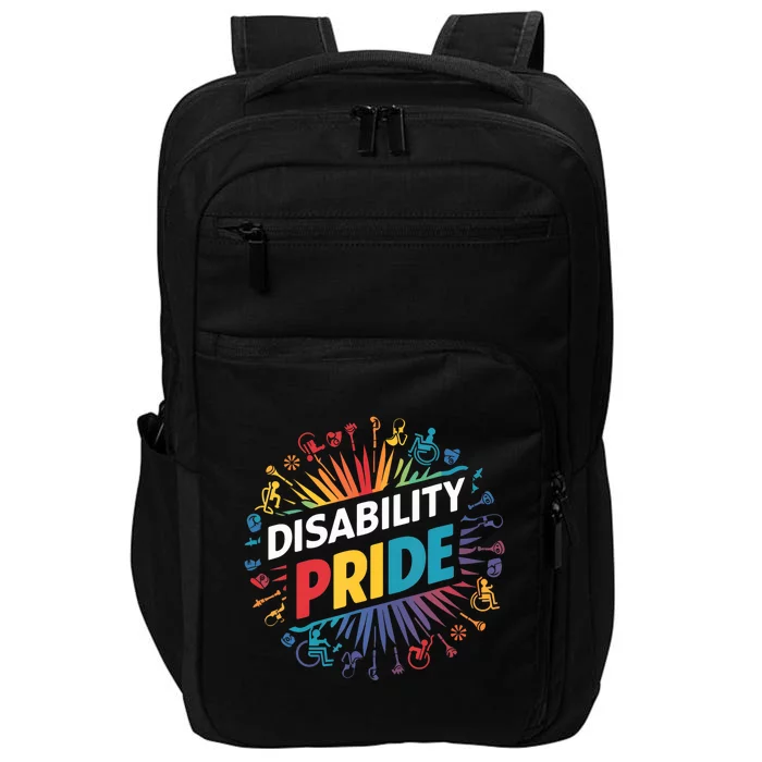 Disability Pride Month Awareness Proud Disabled Impact Tech Backpack