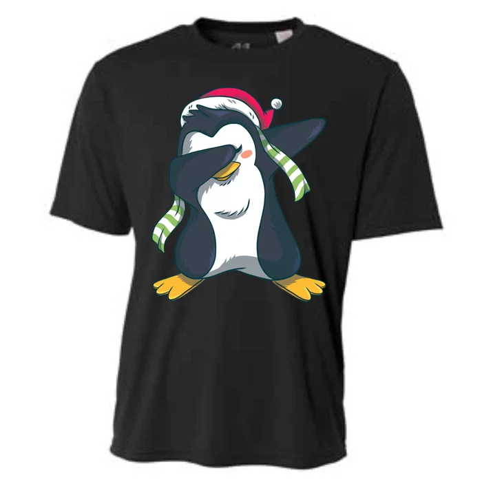 Dabbing Penguin (Matching Group Options!) Funny Christmas Gift Cooling Performance Crew T-Shirt