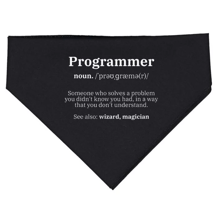 Definition Programmer Meaning Computer Science & Coding USA-Made Doggie Bandana