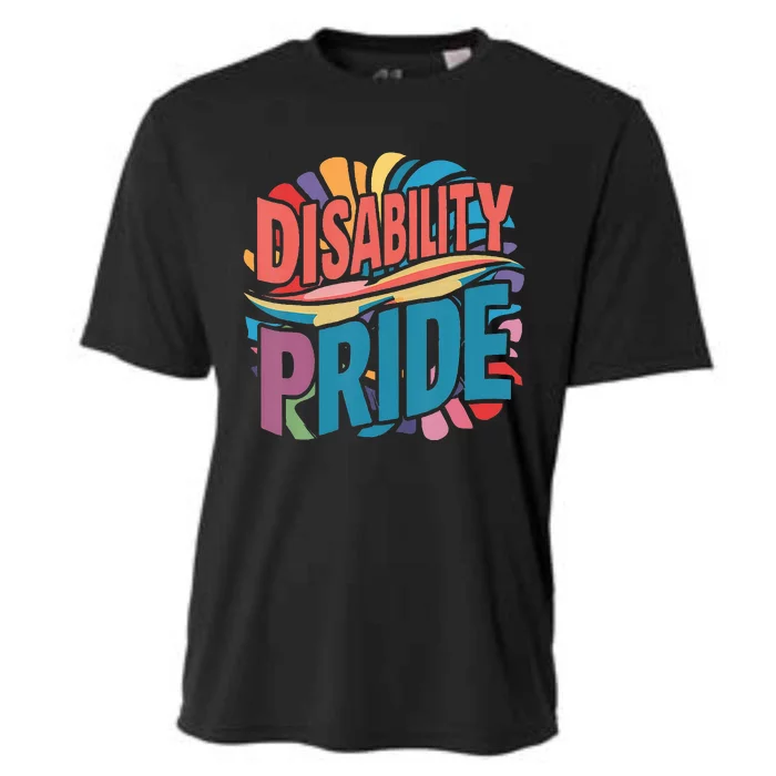 Disability Pride Month Awareness Proud Disabled Cooling Performance Crew T-Shirt