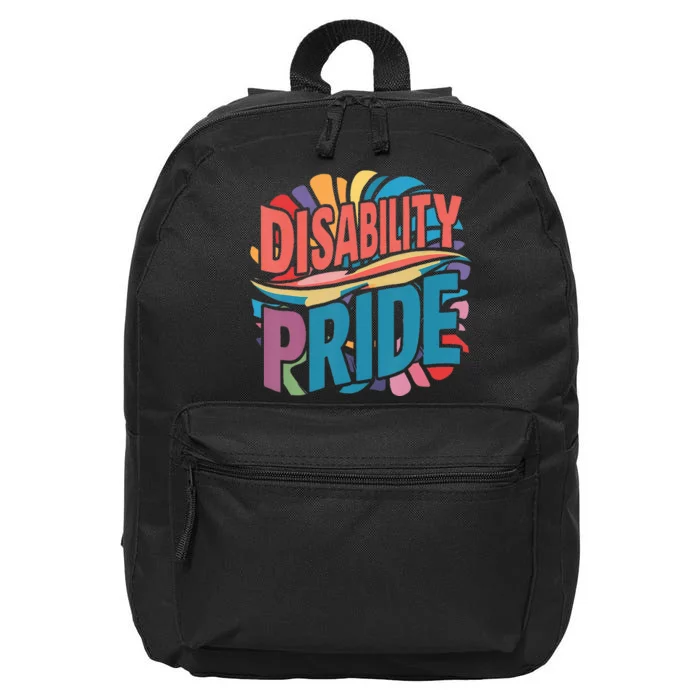 Disability Pride Month Awareness Proud Disabled 16 in Basic Backpack