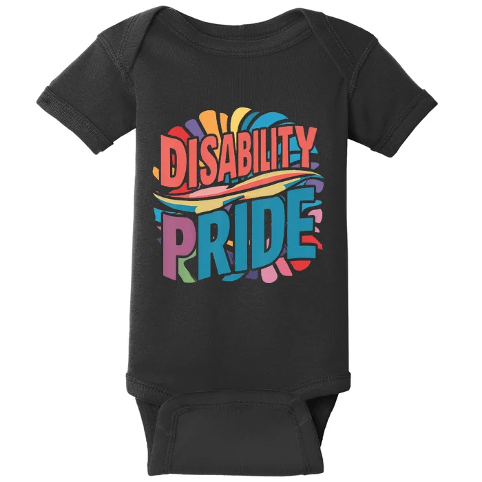 Disability Pride Month Awareness Proud Disabled Baby Bodysuit