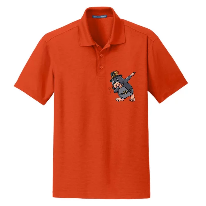 Dabbing Pilgrim Mole Thanksgiving Mole Gift Dry Zone Grid Performance Polo