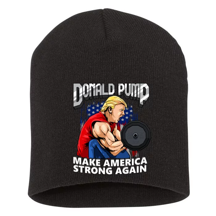 Donald Pump Make America Strong Again US Short Acrylic Beanie