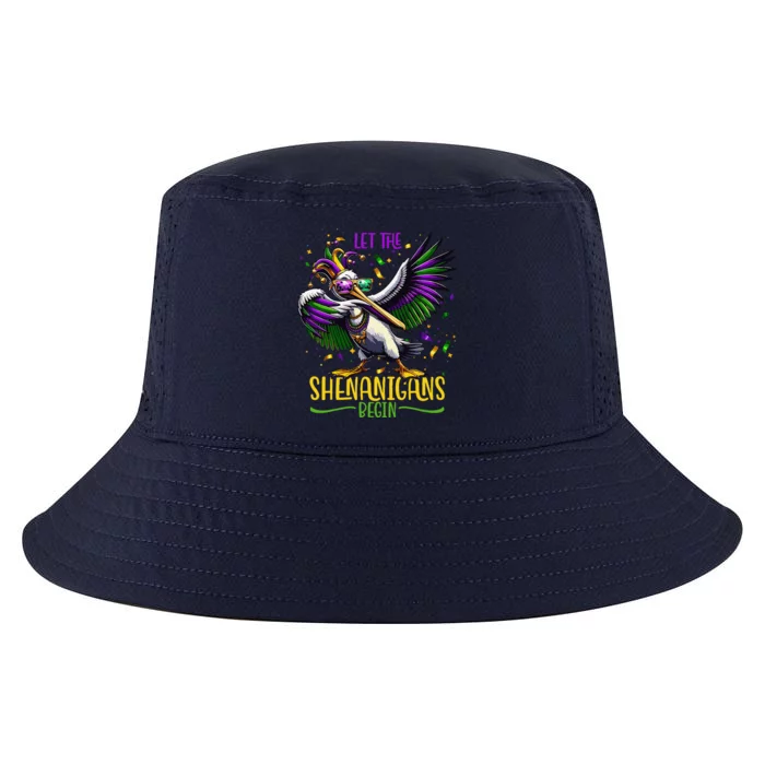 Dabbing Pelikan Mardi Gras Costume Let The Shenanigans Begin Cool Comfort Performance Bucket Hat