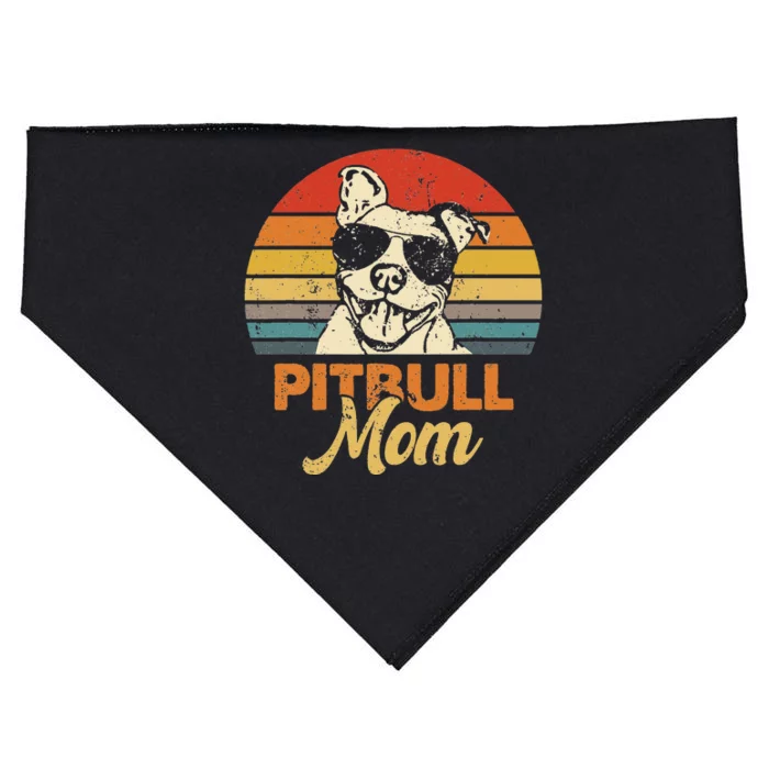 Dog Pitbull Mom Pittie Mom Funny Mother's Day USA-Made Doggie Bandana