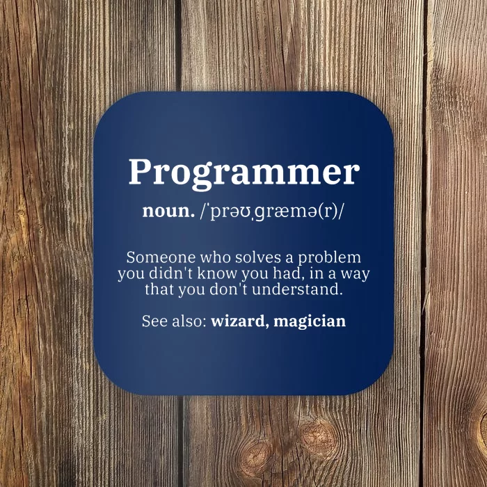 Definition Programmer Meaning Computer Science Coding Coaster