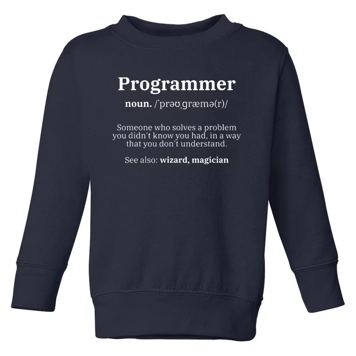 Definition Programmer Meaning Computer Science Coding Toddler Sweatshirt