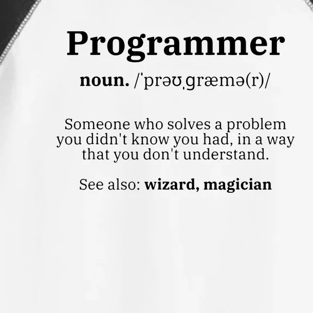 Definition Programmer Meaning Computer Science Coding Toddler Fine Jersey T-Shirt