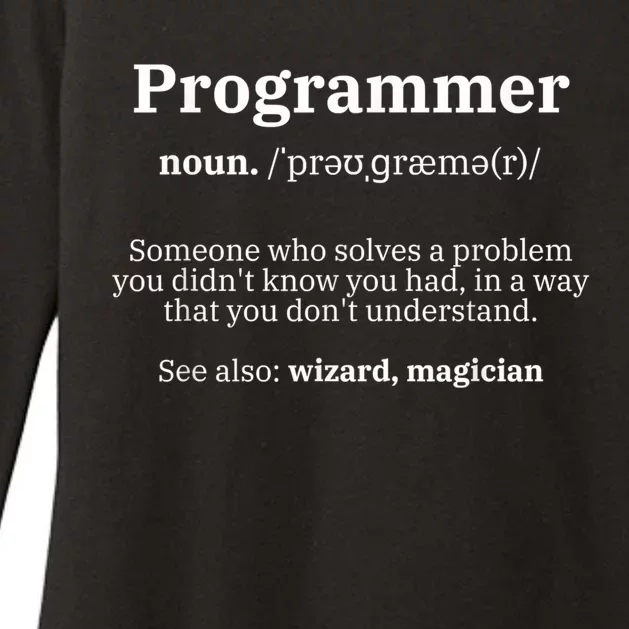 Definition Programmer Meaning Computer Science & Coding Womens CVC Long Sleeve Shirt