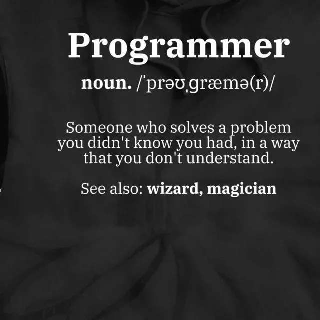 Definition Programmer Meaning Computer Science & Coding Tie Dye Hoodie