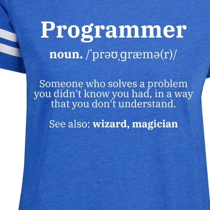 Definition Programmer Meaning Computer Science & Coding Enza Ladies Jersey Football T-Shirt