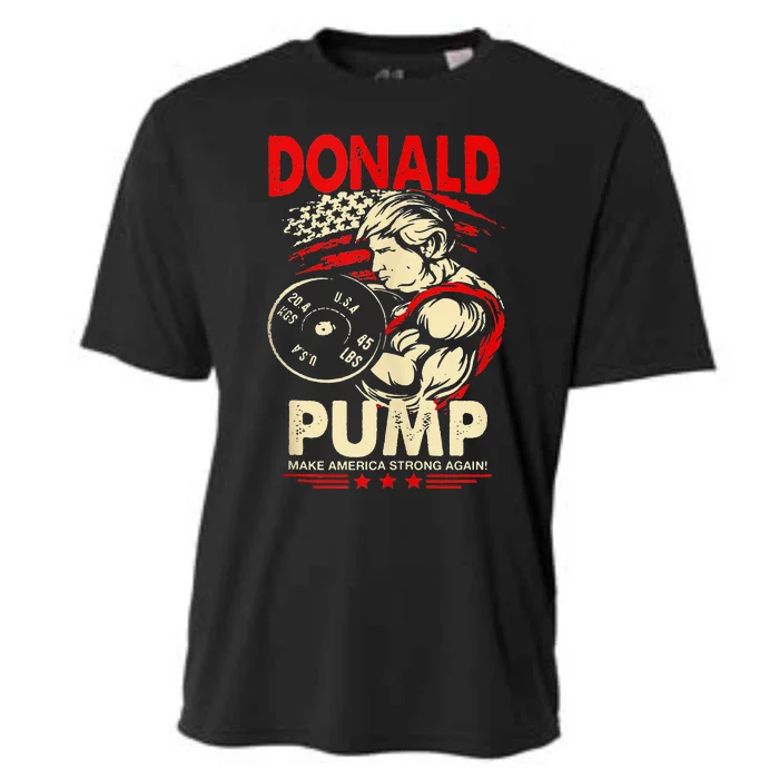 Donald Pump Make America Strong Again Tank Top Classic Cooling Performance Crew T-Shirt