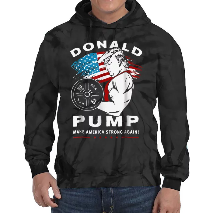 Donald Pump Make America Strong Again Tie Dye Hoodie