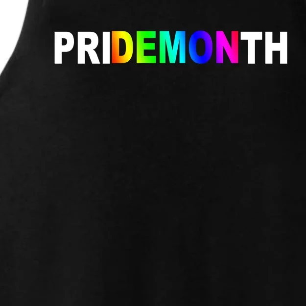 Demon Pride Month Rainbow Ladies Tri-Blend Wicking Tank