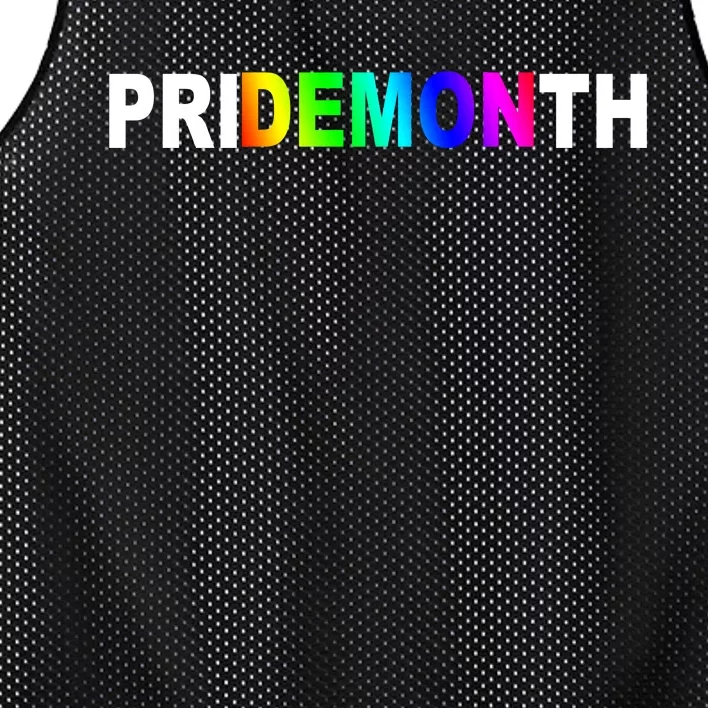 Demon Pride Month Rainbow Mesh Reversible Basketball Jersey Tank