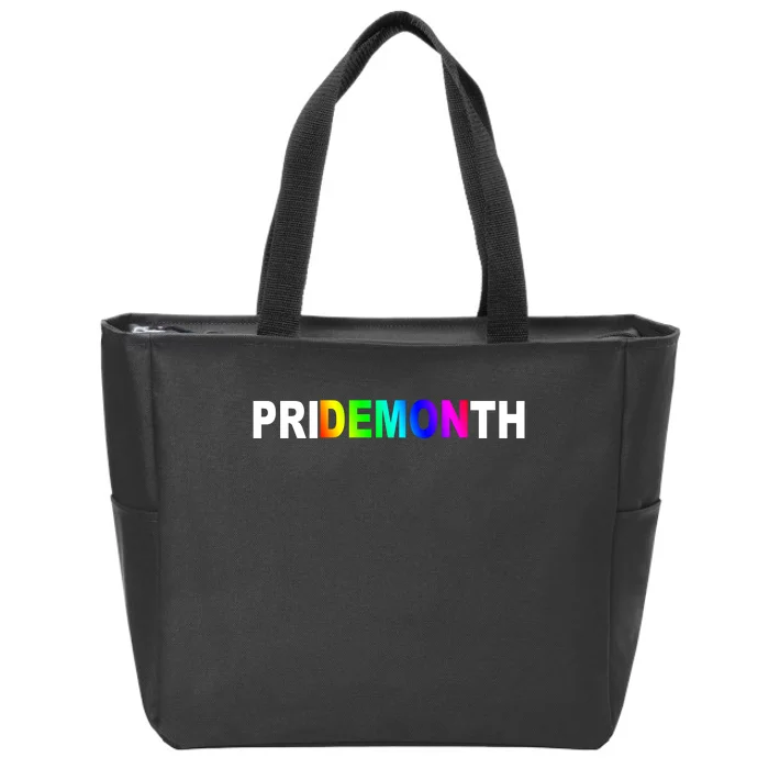 Demon Pride Month Rainbow Zip Tote Bag