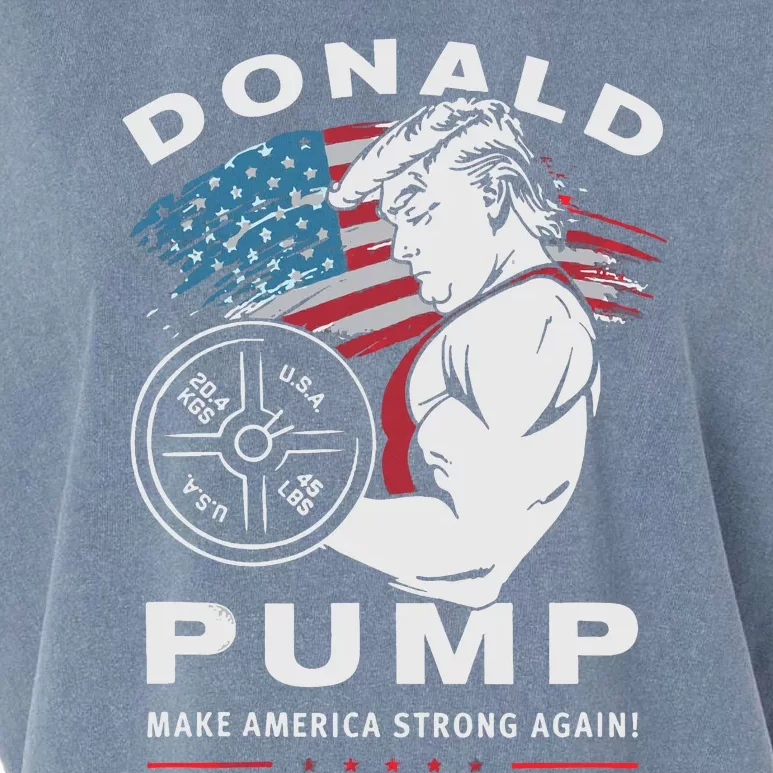 Donald Pump Make America Strong Again Garment-Dyed Women's Muscle Tee