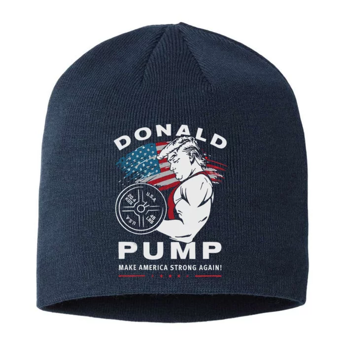 Donald Pump Make America Strong Again 8 1/2in Sustainable Knit Beanie