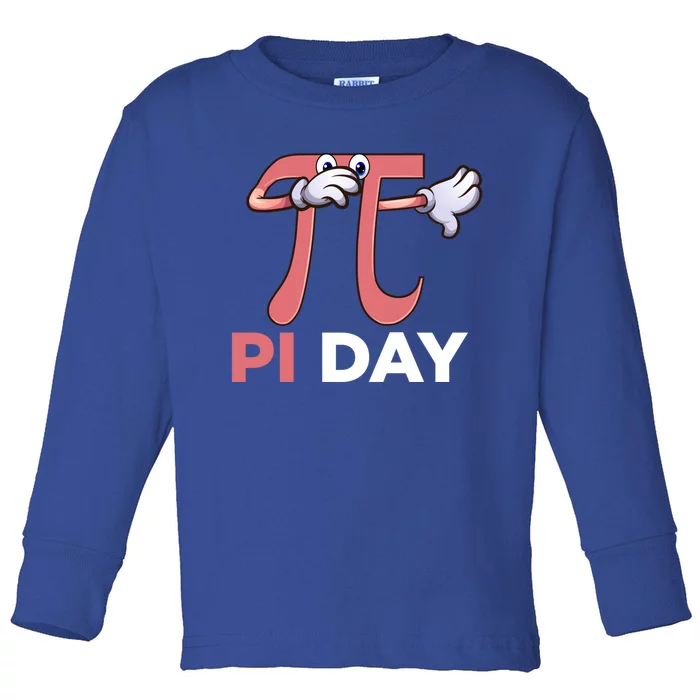 Dabbing Pi Math Science Stem Gift 3 14 Pi Day Funny Gift Toddler Long Sleeve Shirt