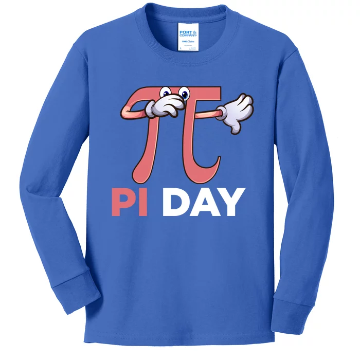 Dabbing Pi Math Science Stem Gift 3 14 Pi Day Funny Gift Kids Long Sleeve Shirt