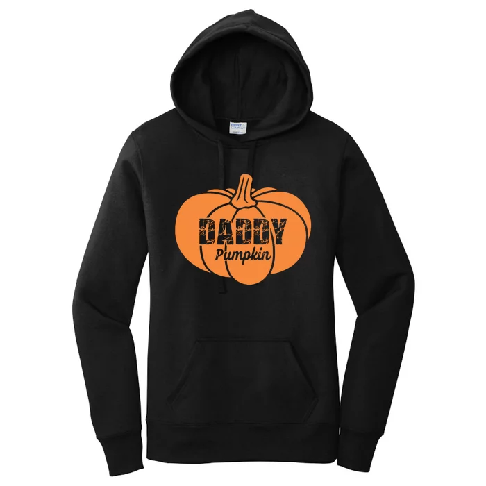 Daddy Pumpkin Matching Family Halloween Thanksgiving Group Women's Pullover Hoodie