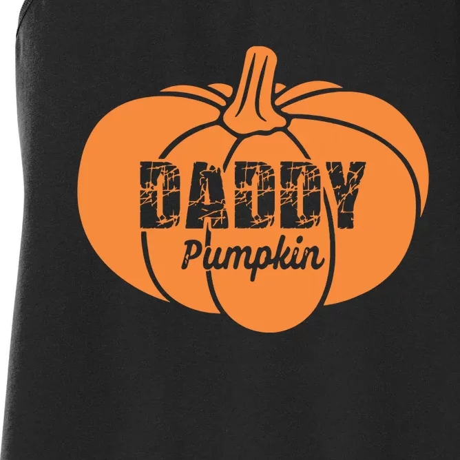 Daddy Pumpkin Matching Family Halloween Thanksgiving Group Women's Racerback Tank