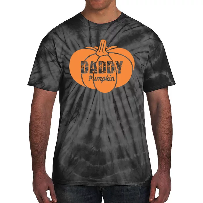 Daddy Pumpkin Matching Family Halloween Thanksgiving Group Tie-Dye T-Shirt