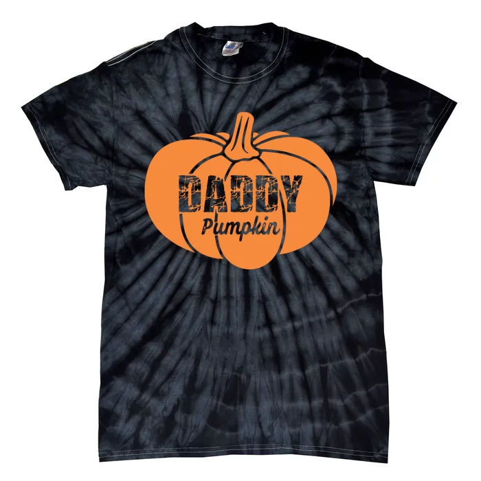 Daddy Pumpkin Matching Family Halloween Thanksgiving Group Tie-Dye T-Shirt