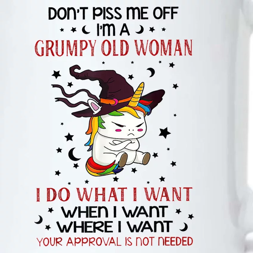 Don't Piss Me Off Im A Grumpy Old Woman I Do What I Want Black Color Changing Mug