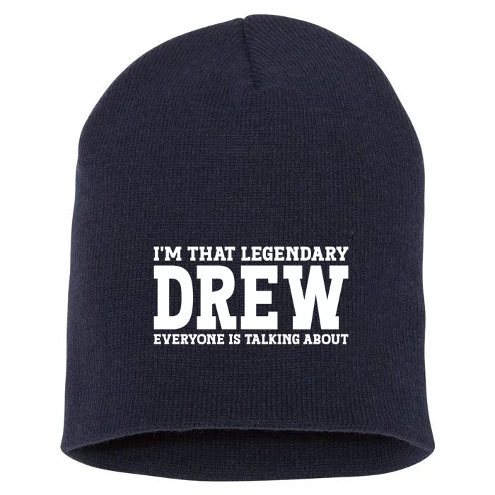 Drew Personal Name Funny Drew Short Acrylic Beanie