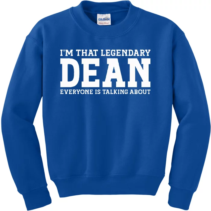 Dean Personal Name Kids Sweatshirt