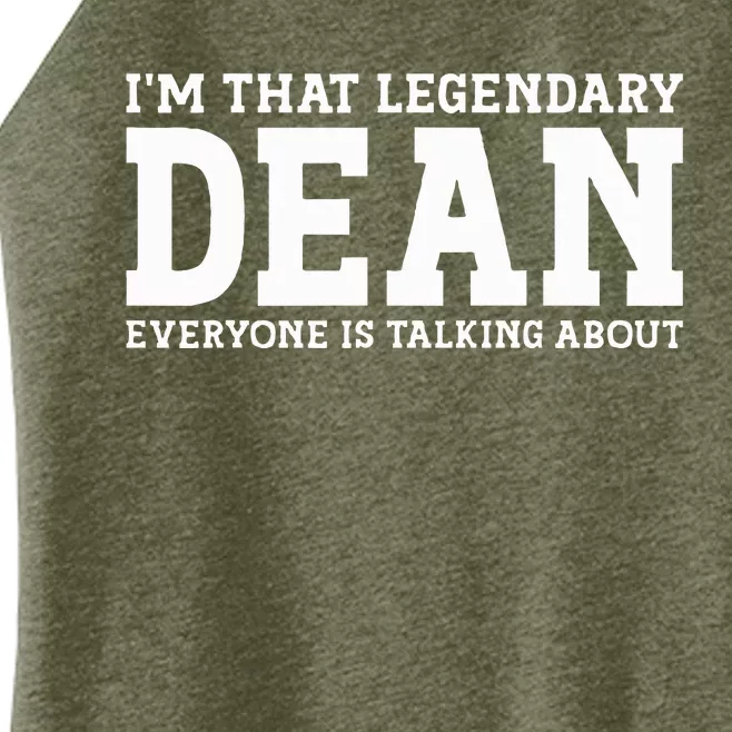 Dean Personal Name Women’s Perfect Tri Rocker Tank