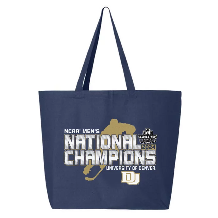 Denver Pioneers National Champs 2024 Hockey Red 25L Jumbo Tote