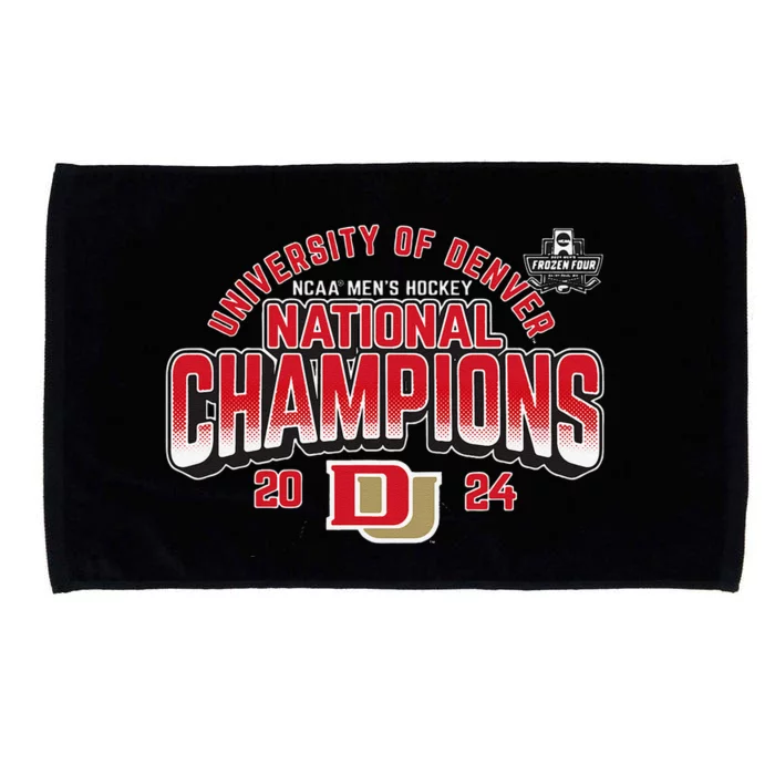 Denver Pioneers National Champs 2024 Hockey Sticks Microfiber Hand Towel