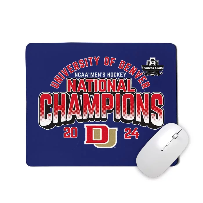 Denver Pioneers National Champs 2024 Hockey Sticks Mousepad