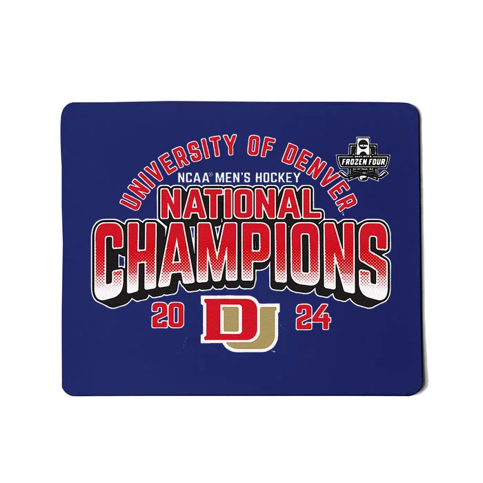 Denver Pioneers National Champs 2024 Hockey Sticks Mousepad