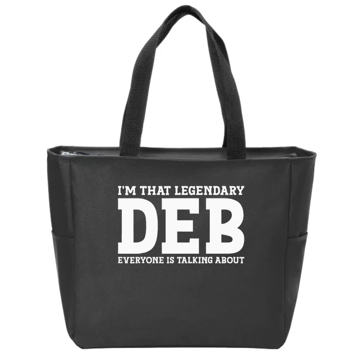 Deb Personal Name Women Girl Funny Deb Zip Tote Bag