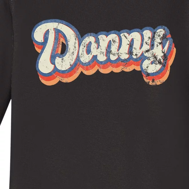 Donny Personalized Name Custom Lettering 70S Baby Long Sleeve Bodysuit